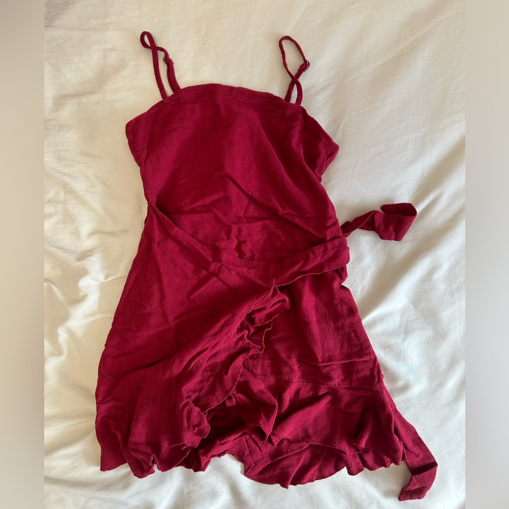Red mini dress